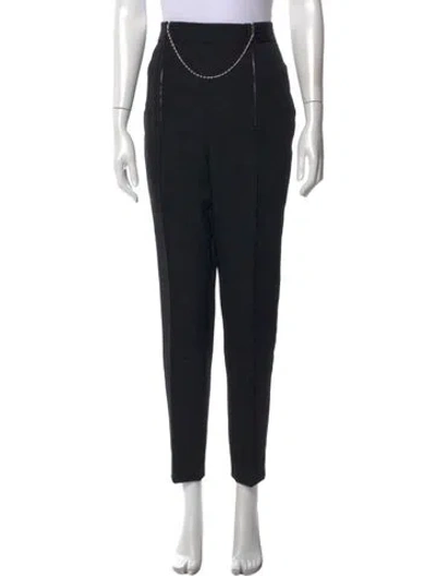 Pre-owned Alexander Wang Wool Straight Leg Pants In Black