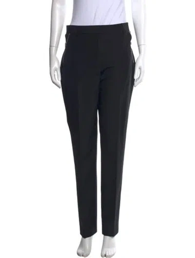 Pre-owned Alexander Wang Wool Straight Leg Pants In Black