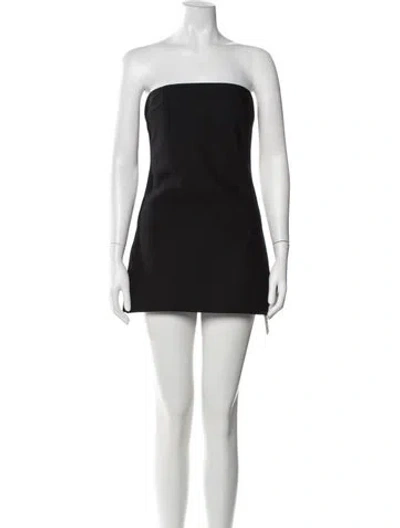 Pre-owned Alexander Wang Wool Strapless Jumpsuit In Black