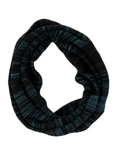 Pre-owned Alexander Wang Wool Striped Infinity Scarf In Blue