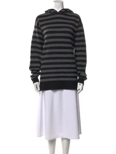 Pre-owned Alexander Wang Wool Striped Sweater In Black
