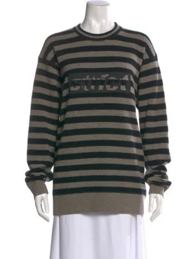 Pre-owned Alexander Wang Wool Striped Sweater In Gray