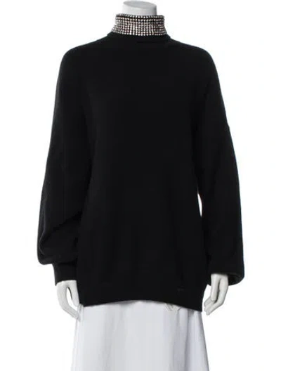Pre-owned Alexander Wang Wool Turtleneck Sweater In Black