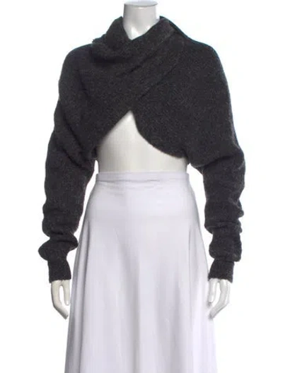 Pre-owned Alexander Wang Wool Turtleneck Sweater In Grey