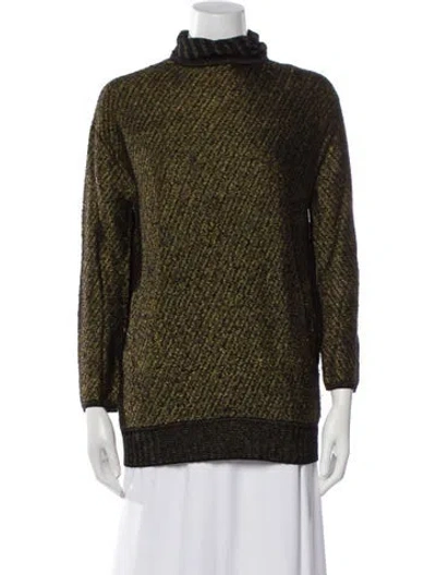 Pre-owned Alexander Wang Wool Turtleneck Sweatshirt In Yellow
