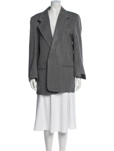 Pre-owned Alexander Wang Wool Tweed Pattern Coat W/ Tags In Grey