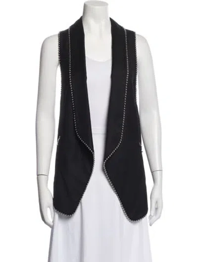 Pre-owned Alexander Wang Wool Vest In Black/blue