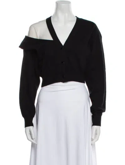 Pre-owned Alexander Wang Wool V-neck Sweater In Black