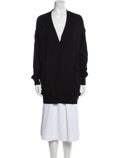 Pre-owned Alexander Wang Wool V-neck Sweater In Black