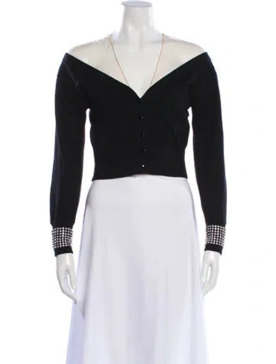 Pre-owned Alexander Wang Wool V-neck Sweater In Black