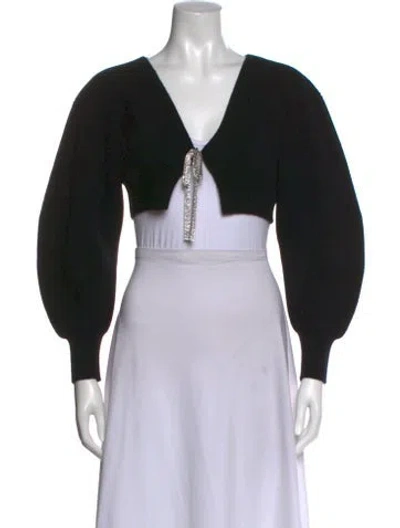 Pre-owned Alexander Wang Wool V-neck Sweater In Black