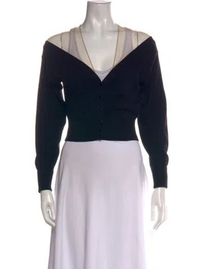 Pre-owned Alexander Wang Wool V-neck Sweater In Black