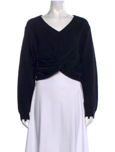 Pre-owned Alexander Wang Wool V-neck Sweater In Black