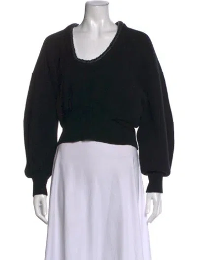 Pre-owned Alexander Wang Wool V-neck Sweater In Black