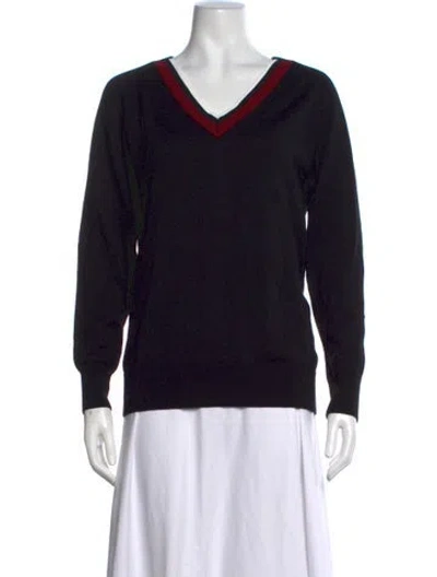 Pre-owned Alexander Wang Wool V-neck Sweater In Black