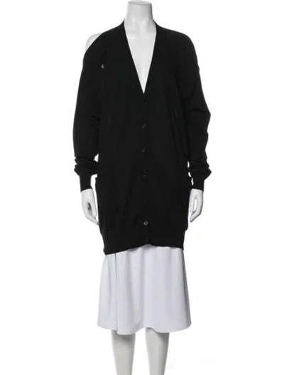 Pre-owned Alexander Wang Wool V-neck Sweater In Black