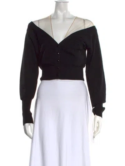 Pre-owned Alexander Wang Wool V-neck Sweater In Black