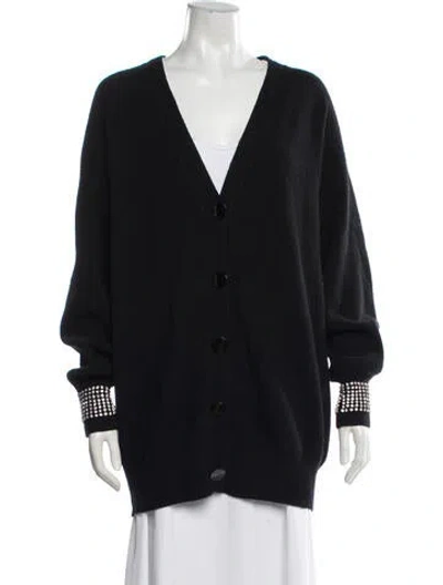 Pre-owned Alexander Wang Wool V-neck Sweater In Blue