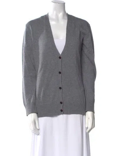 Pre-owned Alexander Wang Wool V-neck Sweater In Gray