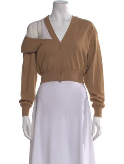 Pre-owned Alexander Wang Wool V-neck Sweater In Neutral