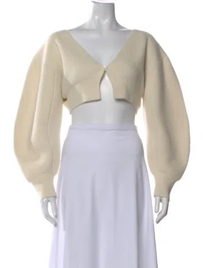 Pre-owned Alexander Wang Wool V-neck Sweater In Neutral