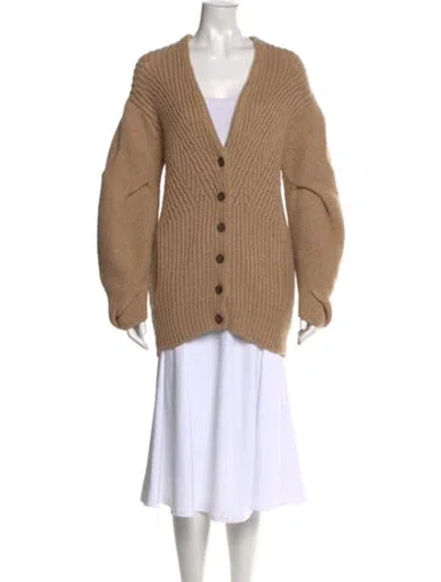Pre-owned Alexander Wang Wool V-neck Sweater In Neutral
