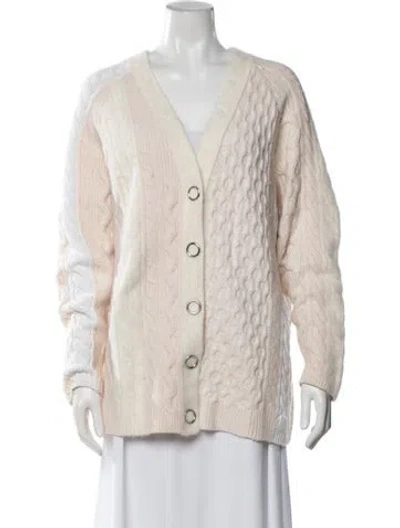 Pre-owned Alexander Wang Wool V-neck Sweater In Neutrals