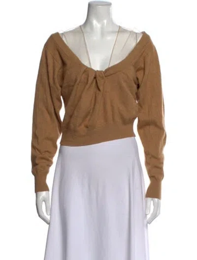 Pre-owned Alexander Wang Wool V-neck Sweater In Neutrals