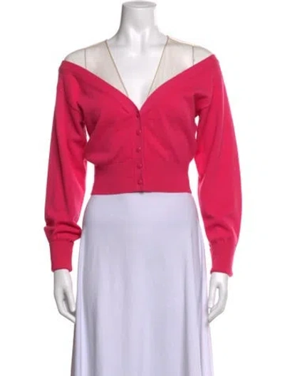 Pre-owned Alexander Wang Wool V-neck Sweater In Pink