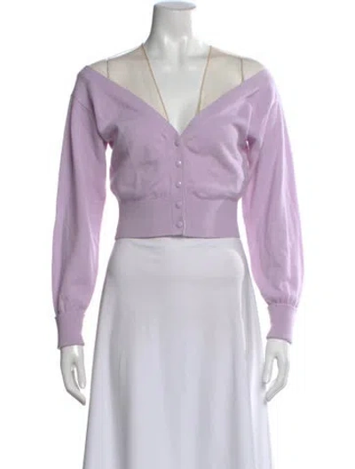 Pre-owned Alexander Wang Wool V-neck Sweater In Purple