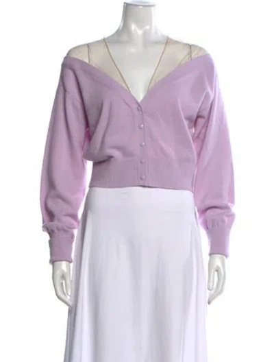 Pre-owned Alexander Wang Wool V-neck Sweater In Purple