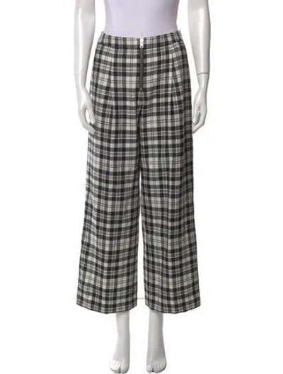 Pre-owned Alexander Wang Wool Wide Leg Pants In Black