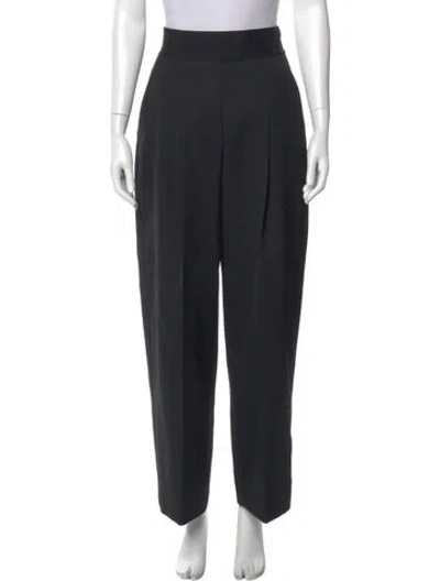 Pre-owned Alexander Wang Wool Wide Leg Pants In Black