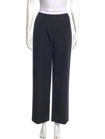 Pre-owned Alexander Wang Wool Wide Leg Pants In Blue