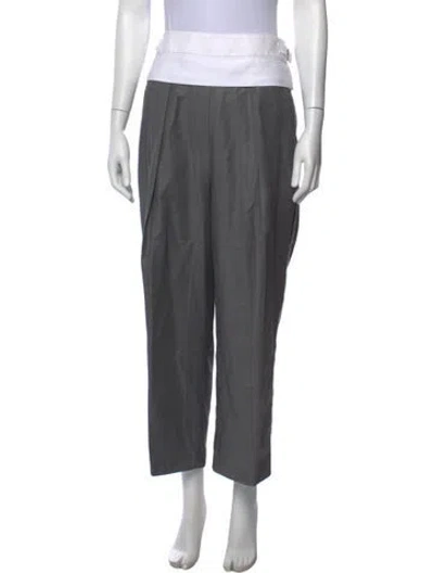 Pre-owned Alexander Wang Wool Wide Leg Pants In Gray