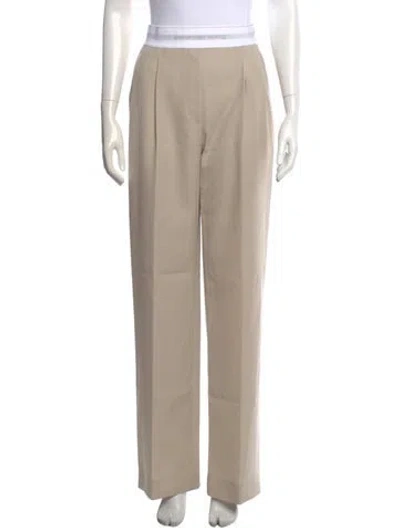 Pre-owned Alexander Wang Wool Wide Leg Pants In Neutral