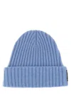 Alexander Wang Woolen Hat With Folded Cuff And Ribbed Texture In Blue