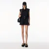Alexander Wang Workwear Micro Mini Romper In Black