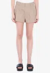 Alexander Wang Workwear Mini Shorts In Khaki