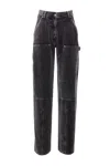 Alexander Wang High Waisted Pant With Panel Detail In Black