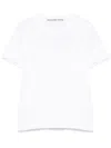 Alexander Wang Essential Jersey Short Sleeve Tee With Puff Logo And Bound Neck Clothing In White