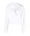Alexander Wang Women Draped Shirt In Neutral