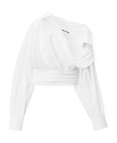 Alexander Wang Wrap Cotton Shirt In White