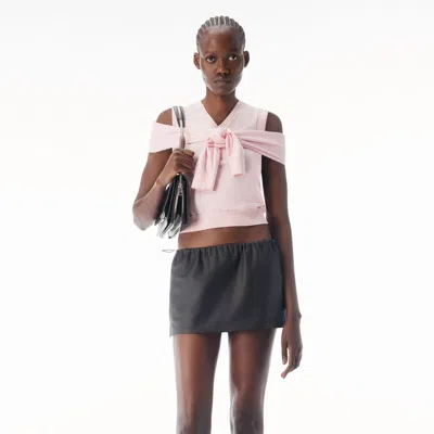 Alexander Wang Wrapped-detail V-neck Sweater Vest In Pink