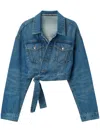 Alexander Wang Wrapped Tucker Jacket In Blue