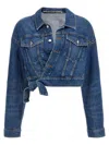 Alexander Wang Wrapped Tucker Jacket In Blue