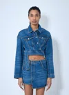 Alexander Wang Wrapped Trucker Casual Jackets And Parka Blue In Blue