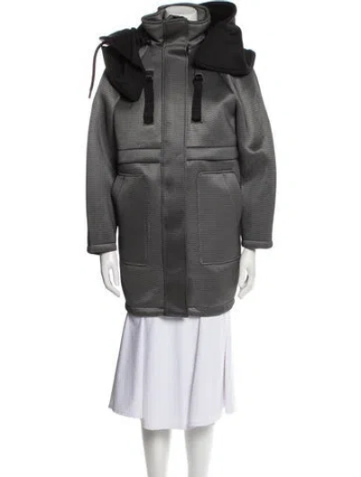 Pre-owned Alexander Wang X H&m Striped Down Jacket In Black