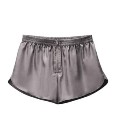Alexander Wang Zip Detailed Track Shorts In Gray