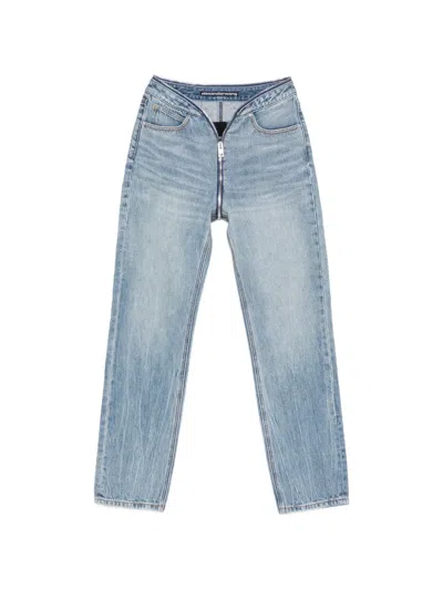 Alexander Wang Zip Jeans In Blue